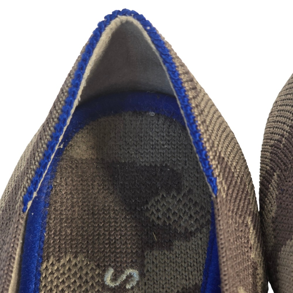 NEW Rothys The Loafer MINK Grey Camo Knit Flat Shoes Womens 9 Soft Slip On - Picture 12 of 13